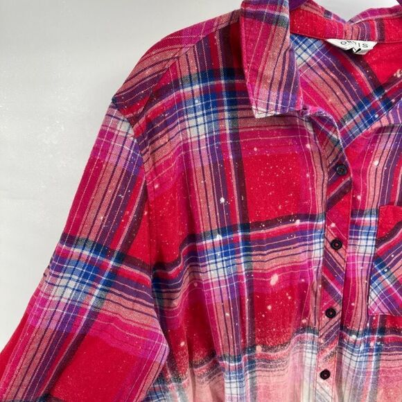 Orvis Womens Button Down Shirt Stretch Long Sleeve Plaid Pocket Red Size XL - Picture 9 of 12